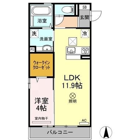 ヴェルドミール B棟の物件間取画像